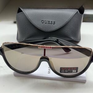 Guess Black and Gold Women's Sunglasses